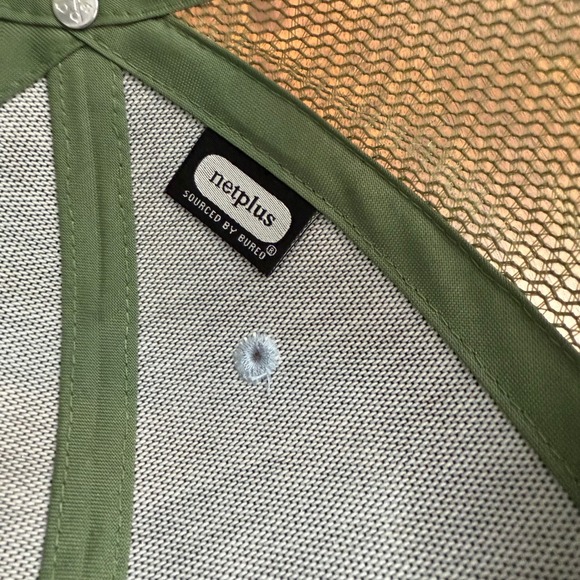 Patagonia Trucker Hat Mesh Cap Green Tan Logo Mountains Outdoor‎ Snap Back - Picture 7 of 8